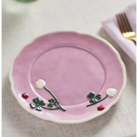 Anthropologie Handpainted Stoneware Plate New With Tag